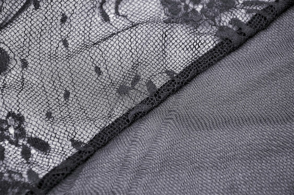 Mary Anne Gothic Frilly Lace Train Skirt by Dark In Love