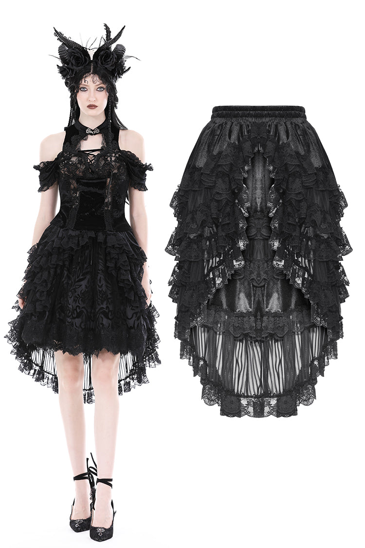 Poison For Dessert Frilly High Low Skirt by Dark In Love