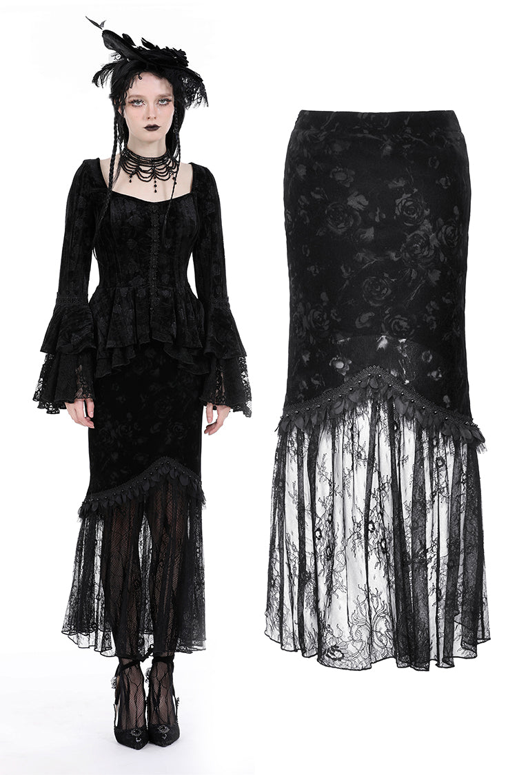 Visit My Grave Gothic Skirt by Dark In Love