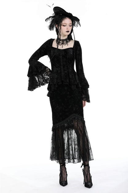 Visit My Grave Gothic Skirt by Dark In Love