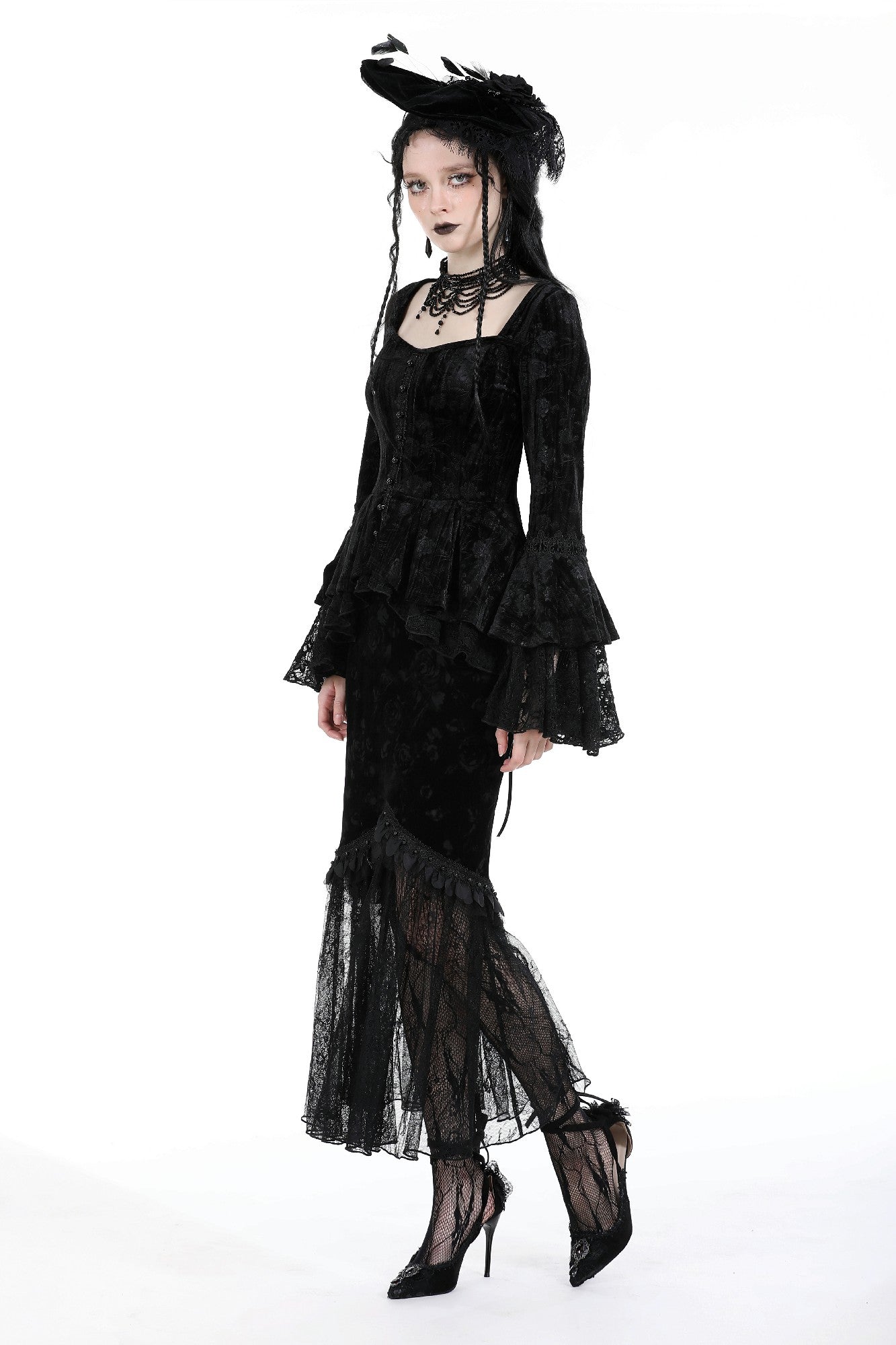 Visit My Grave Gothic Skirt by Dark In Love