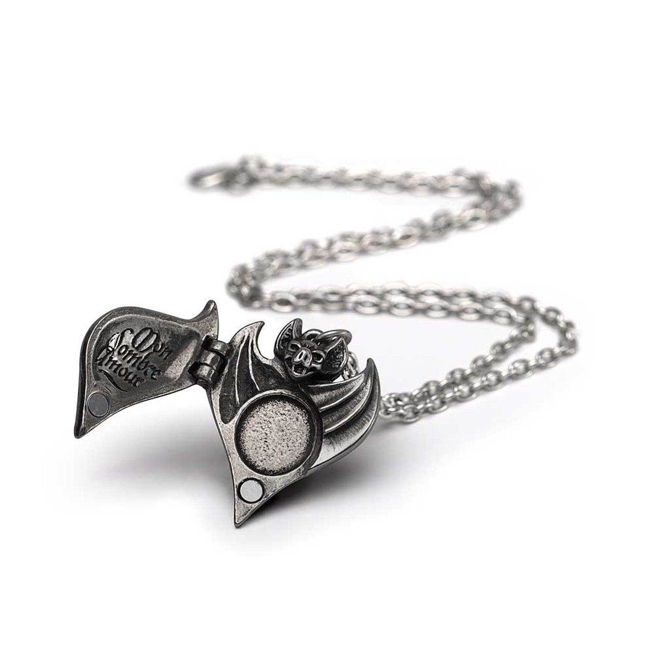 Darken Heart Locket Pendant Necklace by Alchemy Gothic