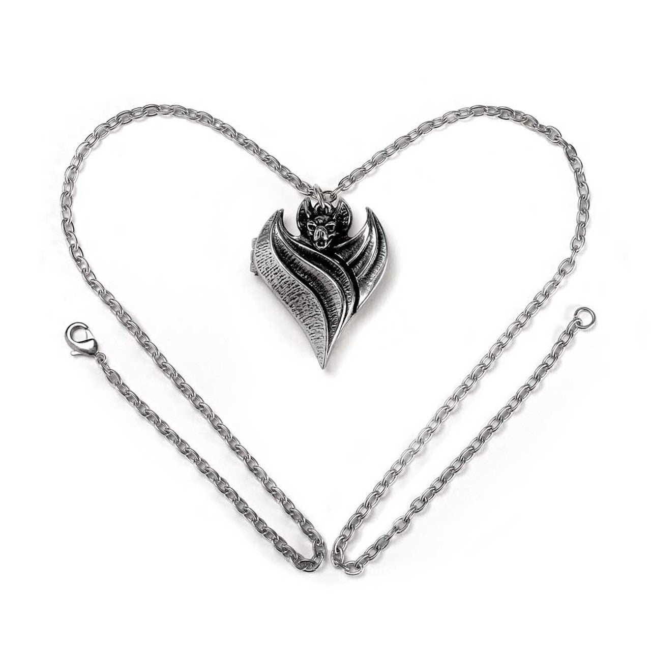 Darken Heart Locket Pendant Necklace by Alchemy Gothic