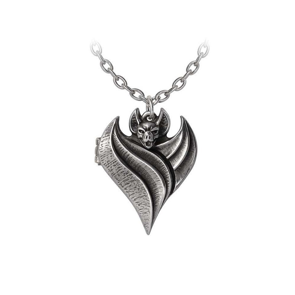 Darken Heart Locket Pendant Necklace by Alchemy Gothic