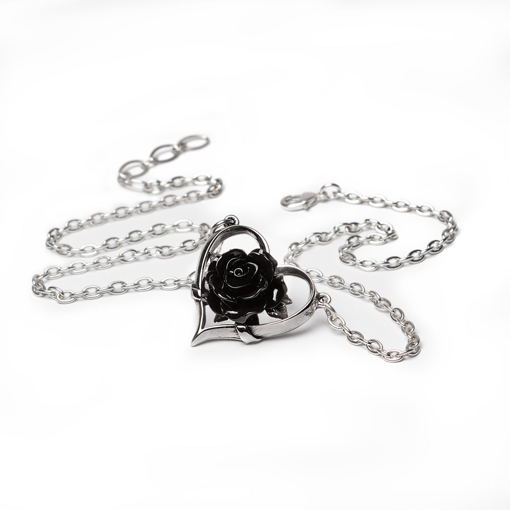 Heart of Blackness Pendant Necklace by Alchemy Gothic