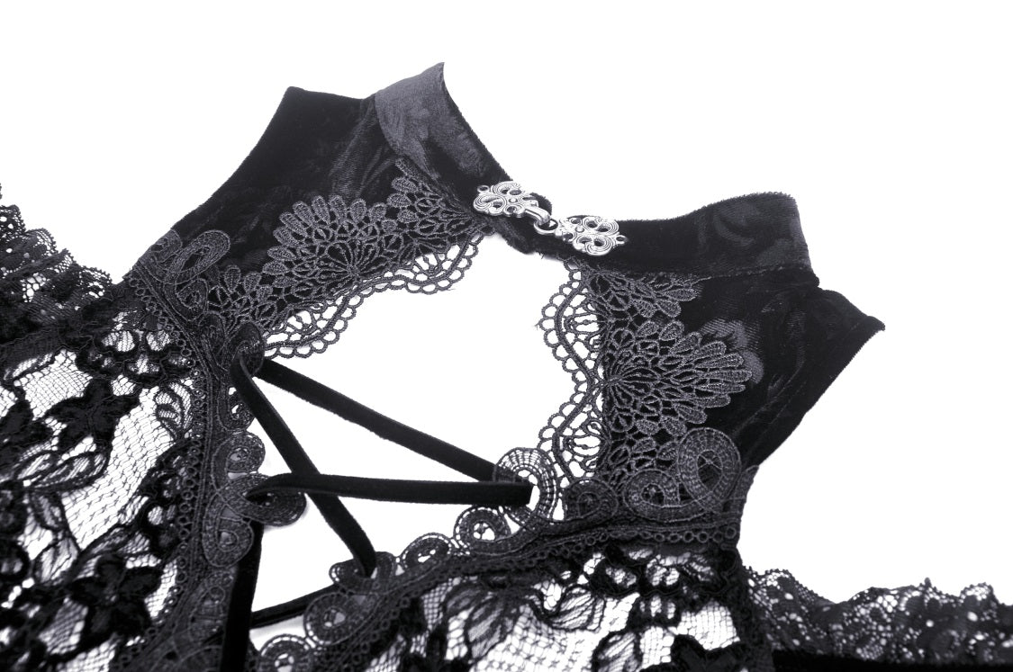 Unveiled Gothic Lace Top by Dark In Love