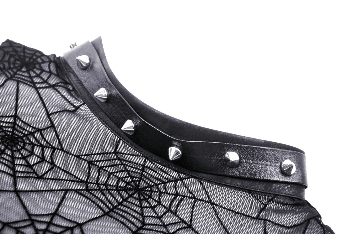 Gothic Spiderweb Mesh Top by Dark In Love