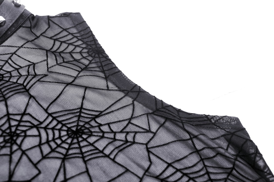 Gothic Spiderweb Mesh Top by Dark In Love