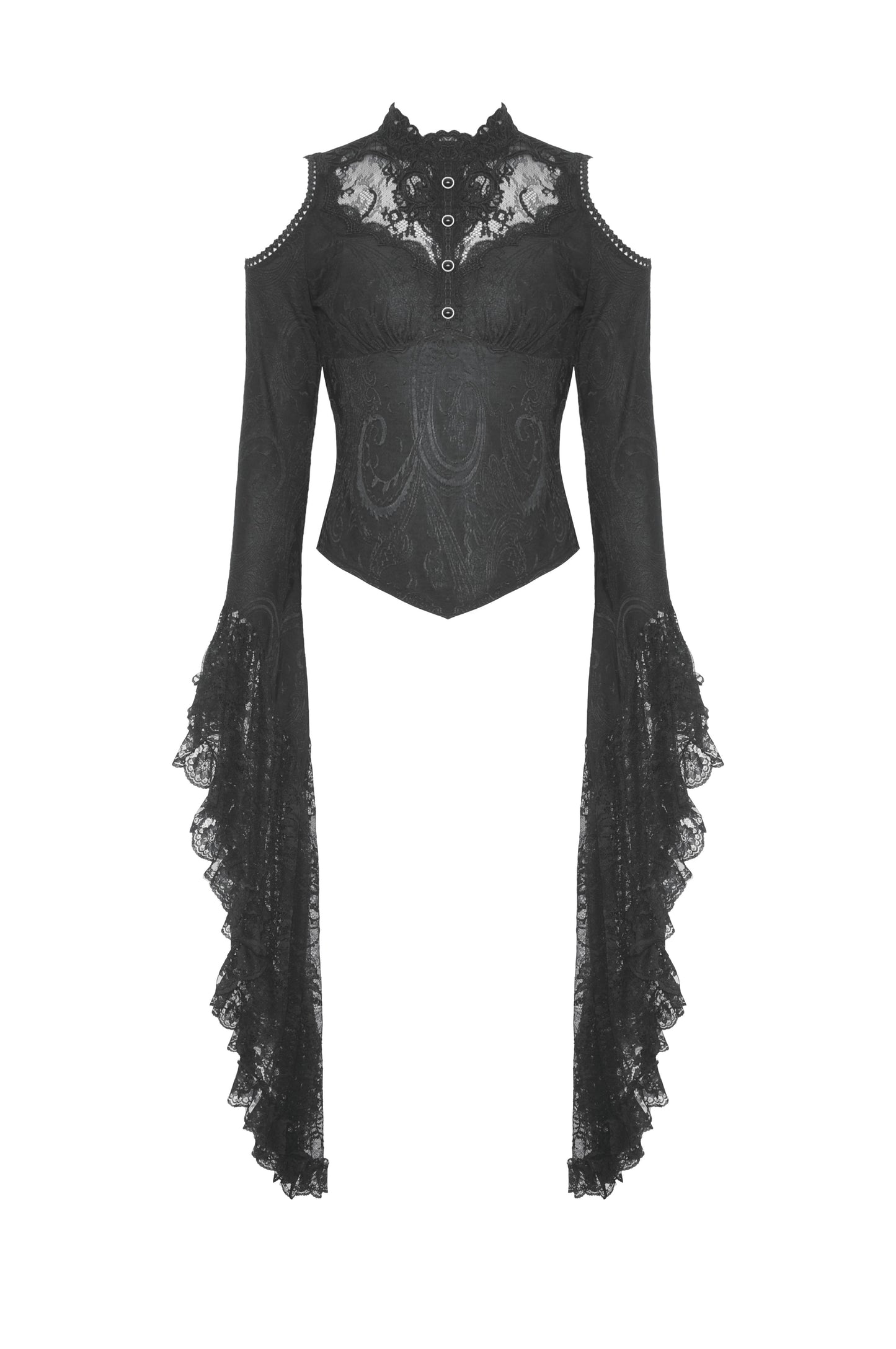 My Ritual Gothic Lace Bell Sleeve Top by Dark In Love