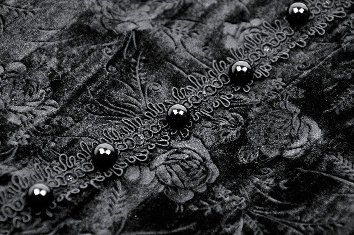 Roses For The Dead Gothic Lace Velvet Top by Dark In Love