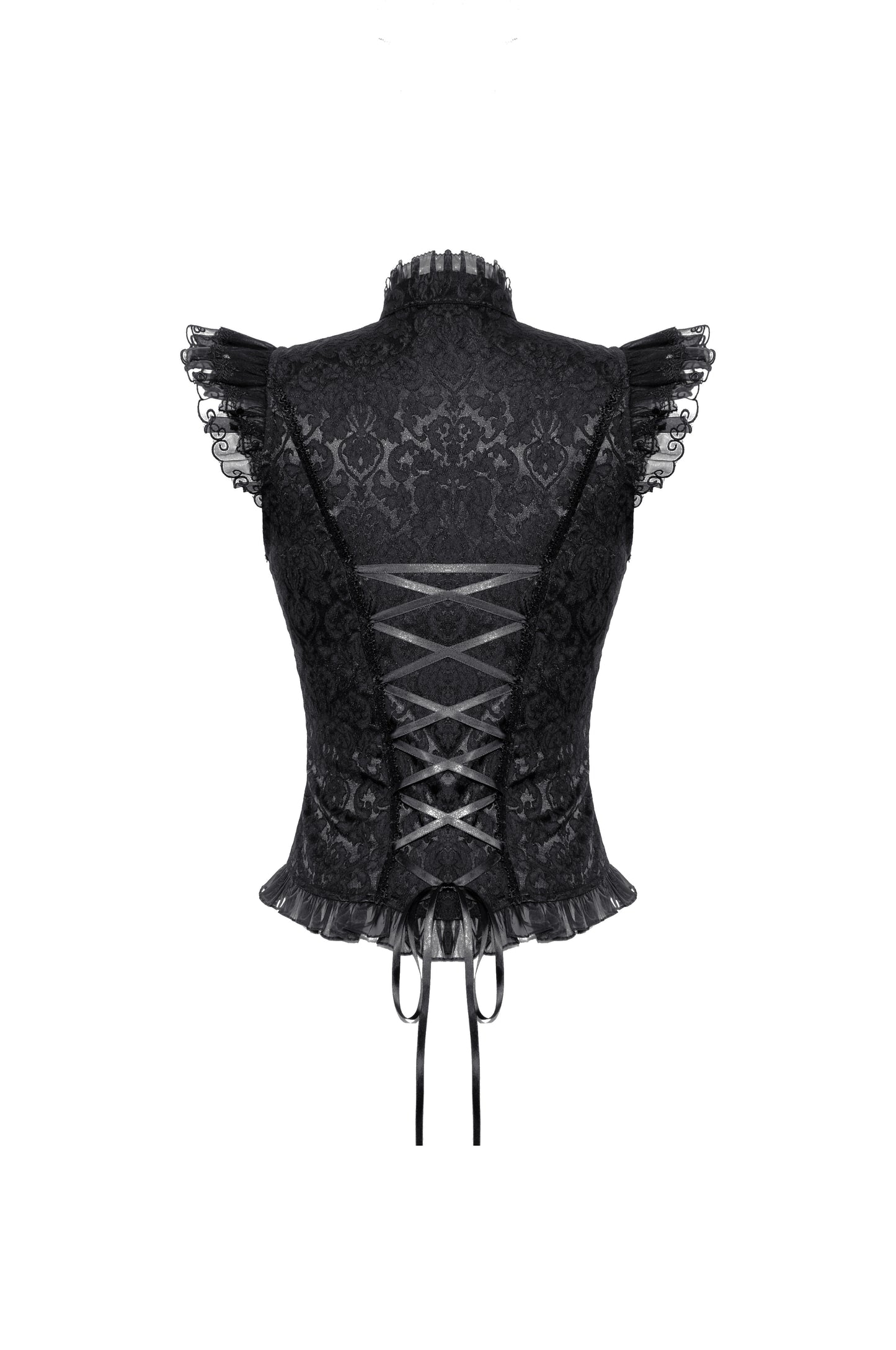 Grim Suzie High Neck Top by Dark In Love