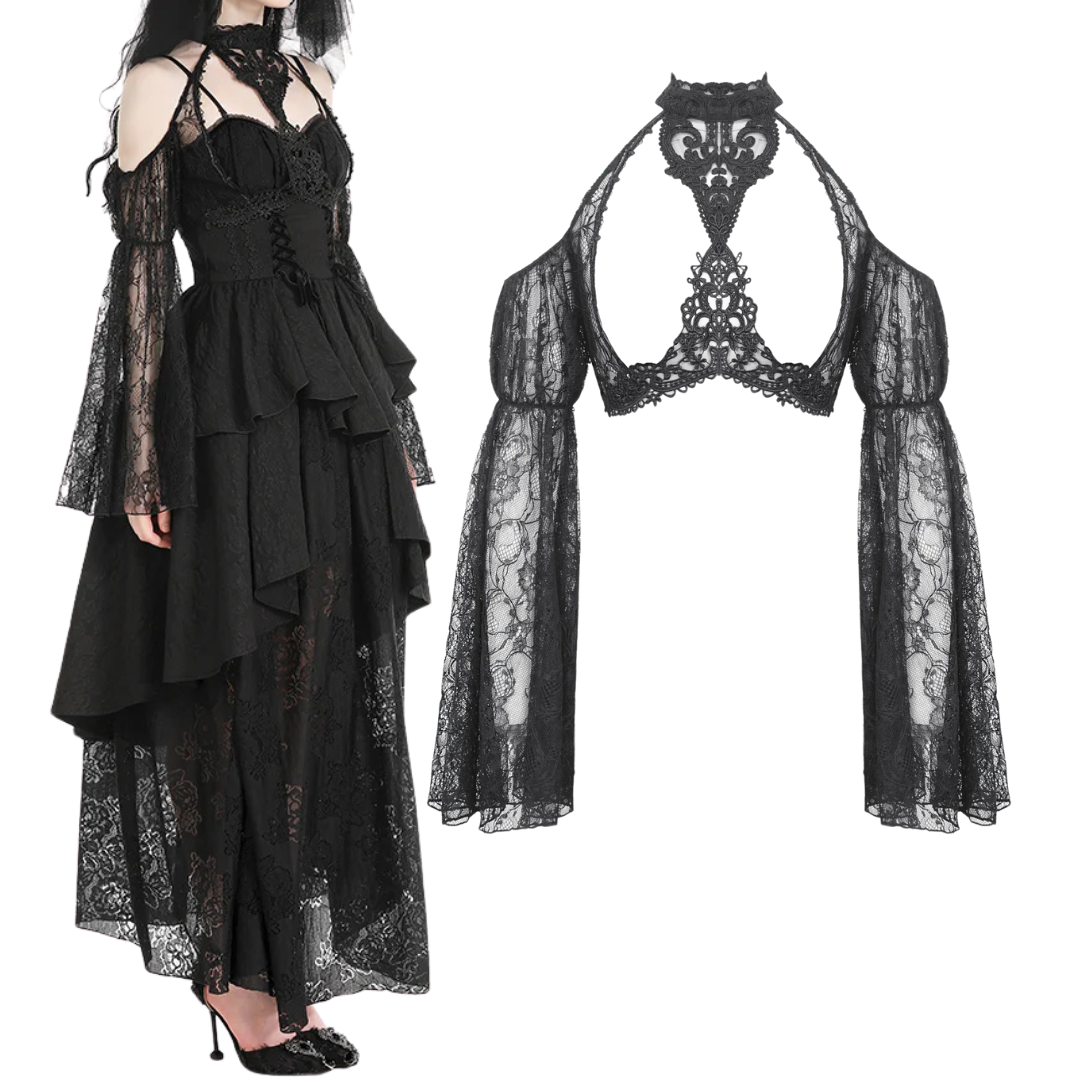 Craving Your Existence Gothic Lace Bolero Top by Dark In Love