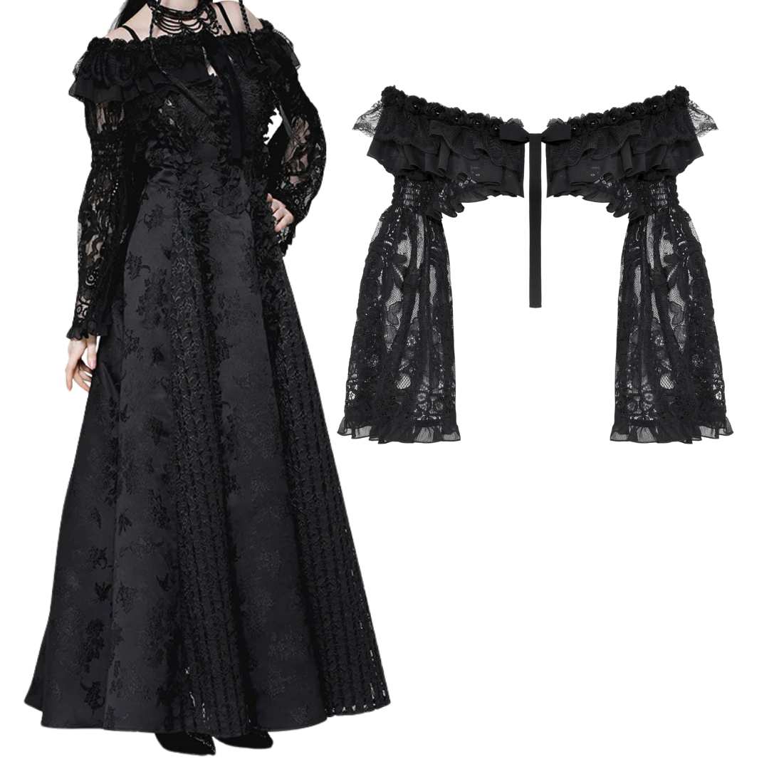 Romantic Rose Gothic Lace Bolero Top by Dark In Love