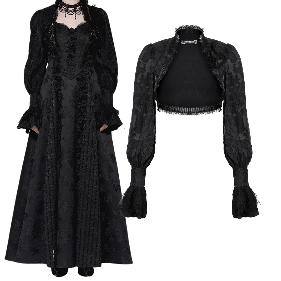 Gothic Arena Puff Sleeve Shrug Top by Dark In Love