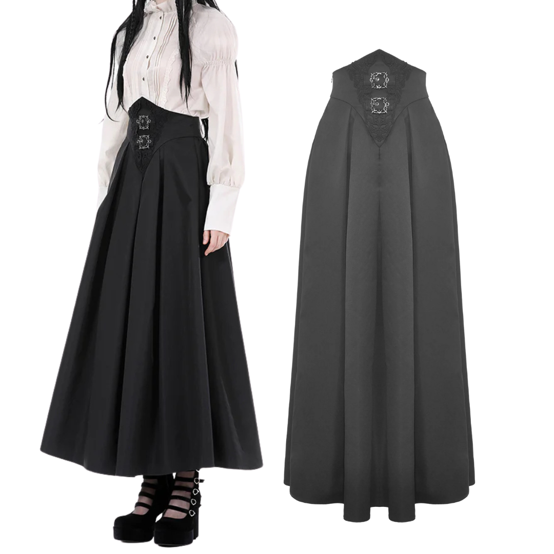 Edgar Gothic High Waisted Skirt by Dark In Love