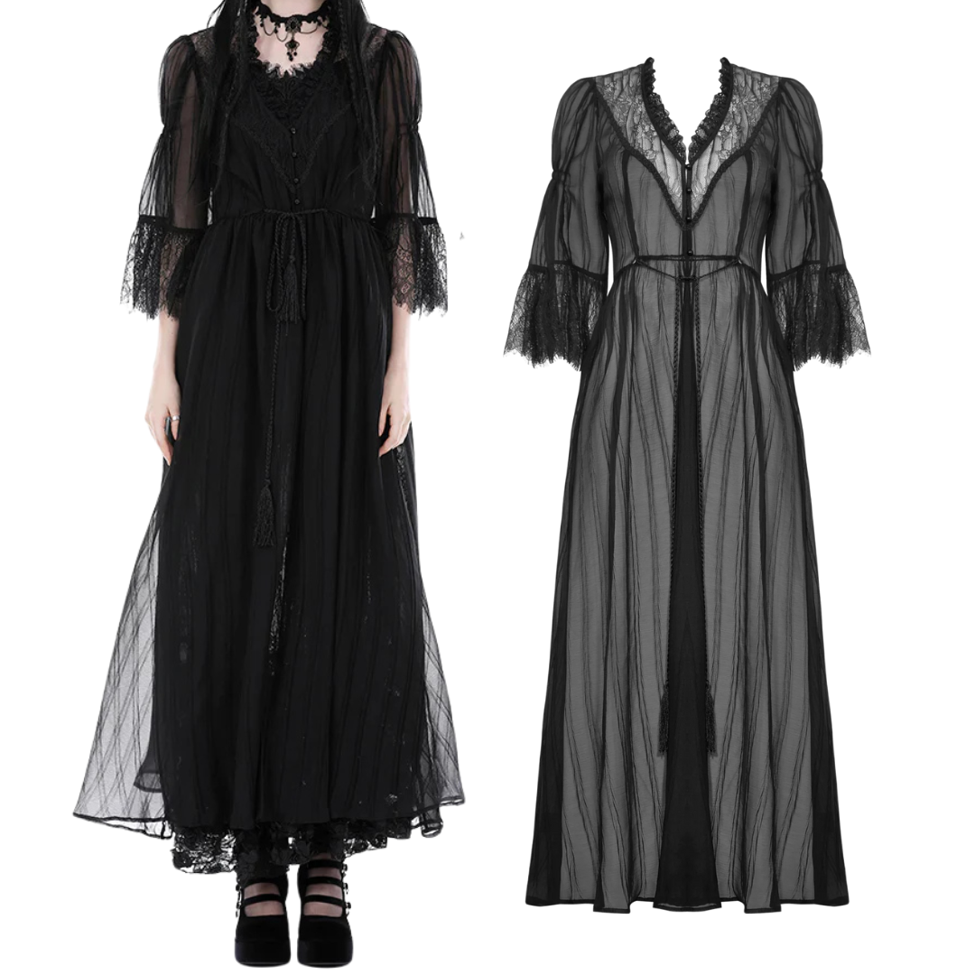 Twilight Gothic Mesh Cardigan Dress by Dark In Love