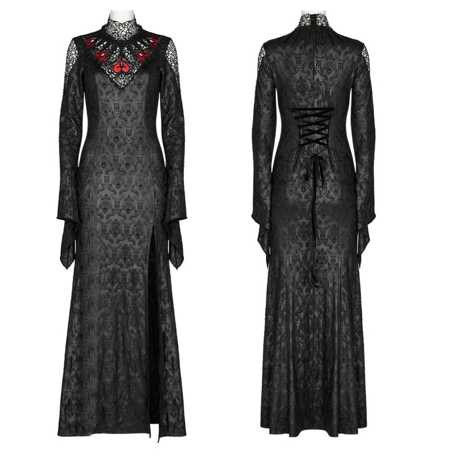 Shadowed Arachnid Maxi Dress by Punk Rave