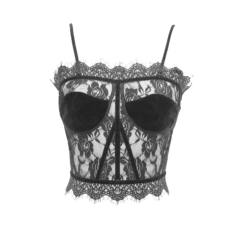 Samara Lace Crop Top by Devil Fashion