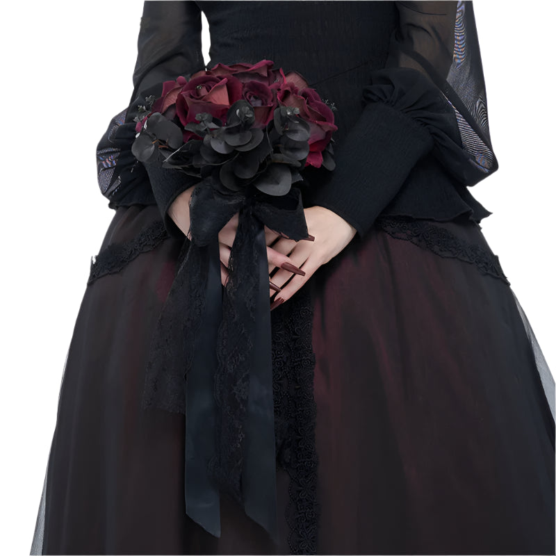 Gothic Wedding Rose Bouquet by Eva Lady