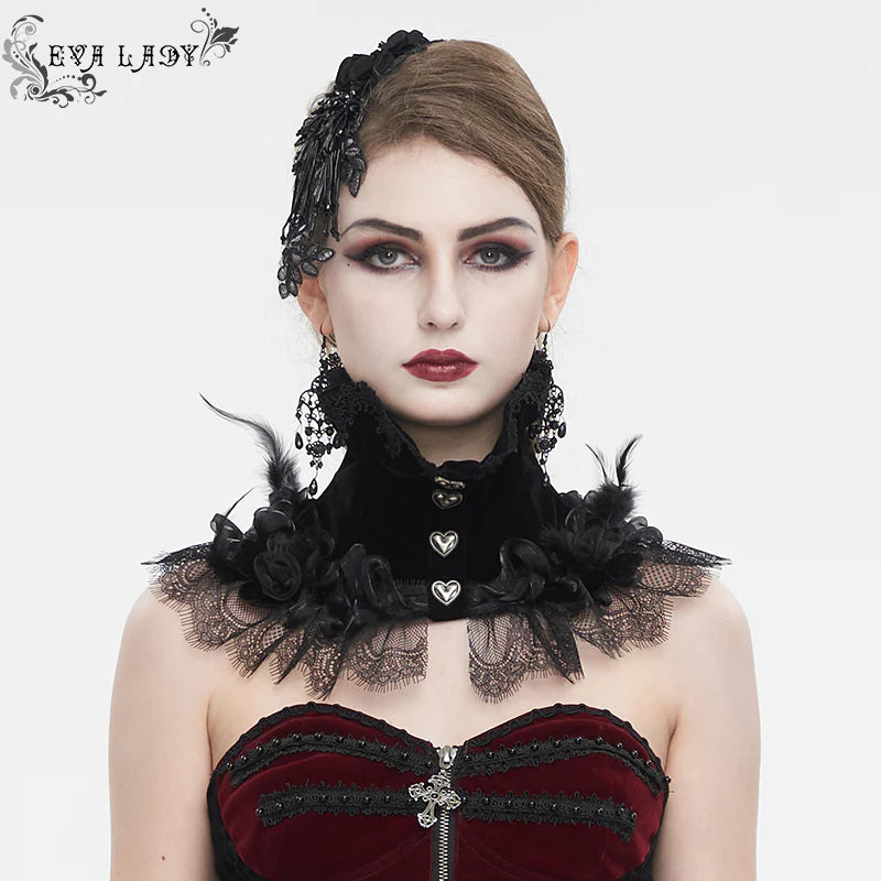 Bleeding Hearts Gothic Collar Choker by Eva Lady