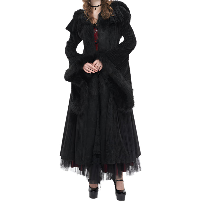 Woodland Muse Faux Fur Trimmed Sweater Coat by Devil Fashion