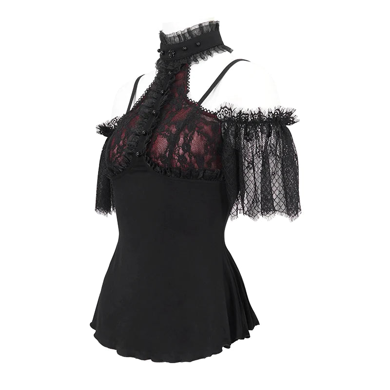 Eerie Memoirs Gothic Lace Top by Eva Lady