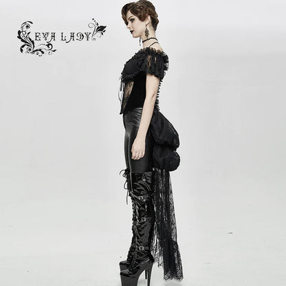 Esme Gothic Lace Corset With Tail by Eva Lady