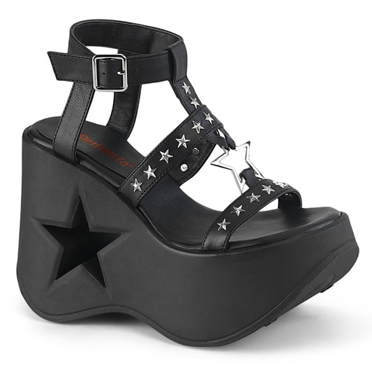 DYNAMITE-12 Star Studded Platform Sandal Shoes by Demonia