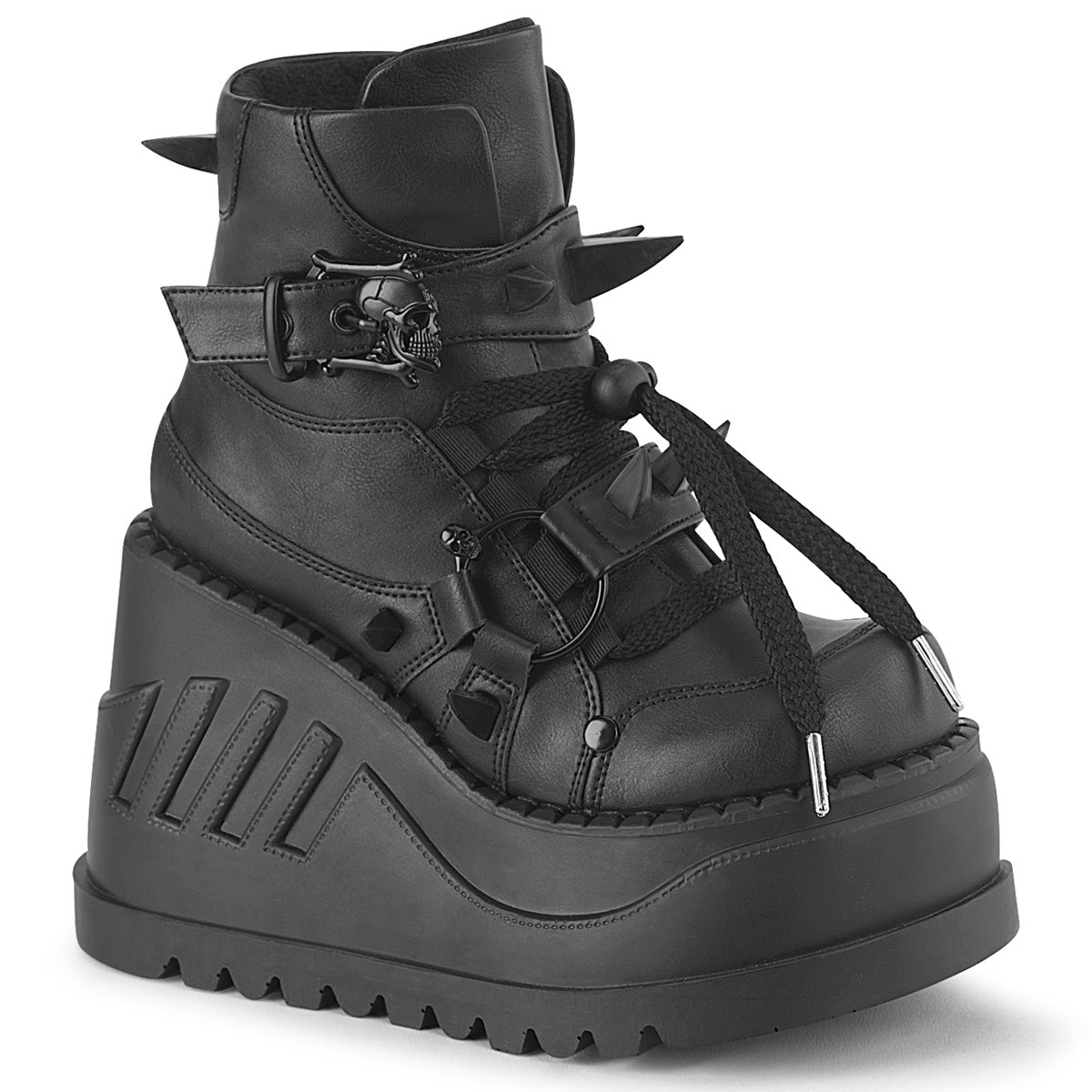 STOMP-60 Wedge Platform Boots by Demonia