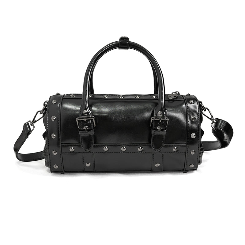 Studded Skull Faux Leather Bag by Devil Fashion