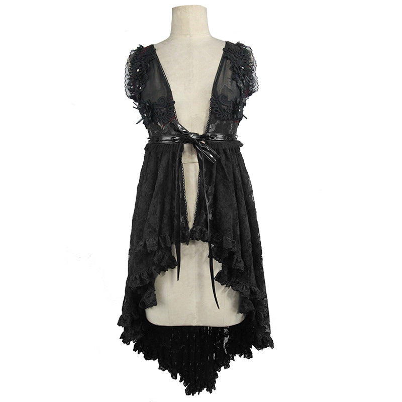 Dark & Fancy Lace Cover Up Top by Eva Lady