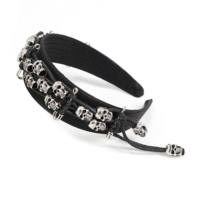 Gothic Skulls Headband by Devil Fashion