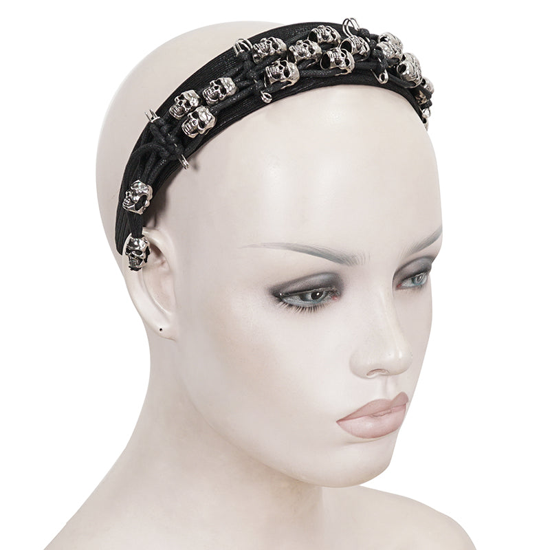 Gothic Skulls Headband by Devil Fashion