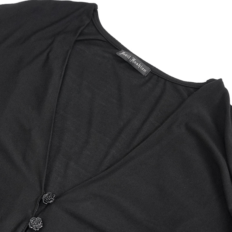 Isadora Plunge Neck Dress by Devil Fashion