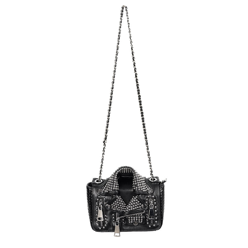 Heavy Metal Faux Leather Bag by Devil Fashion