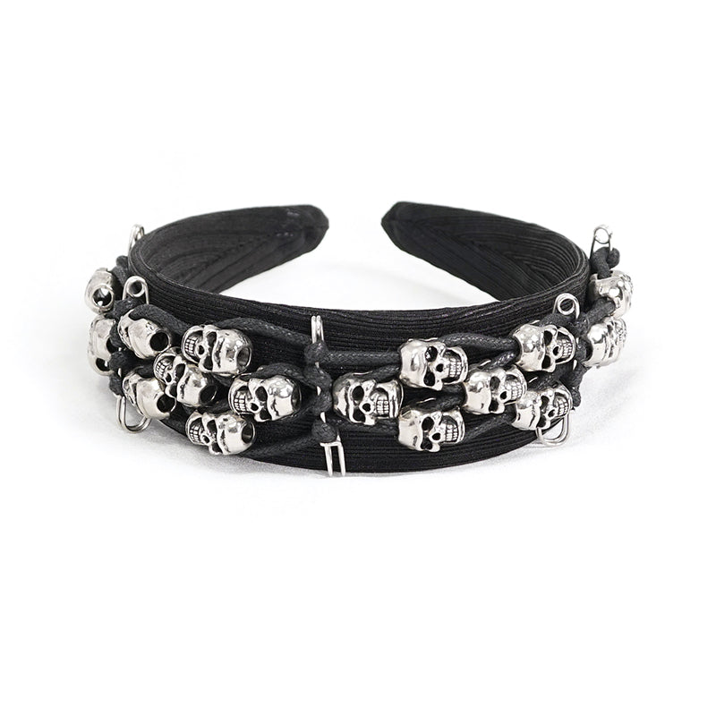 Gothic Skulls Headband by Devil Fashion