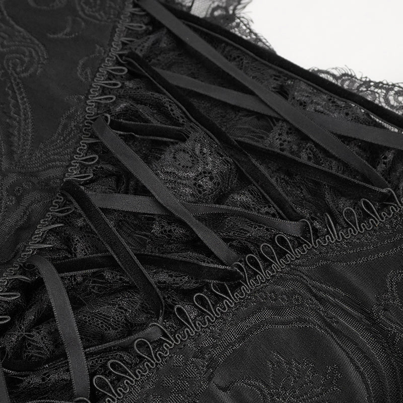 Dylan Lace Frill Top by Devil Fashion