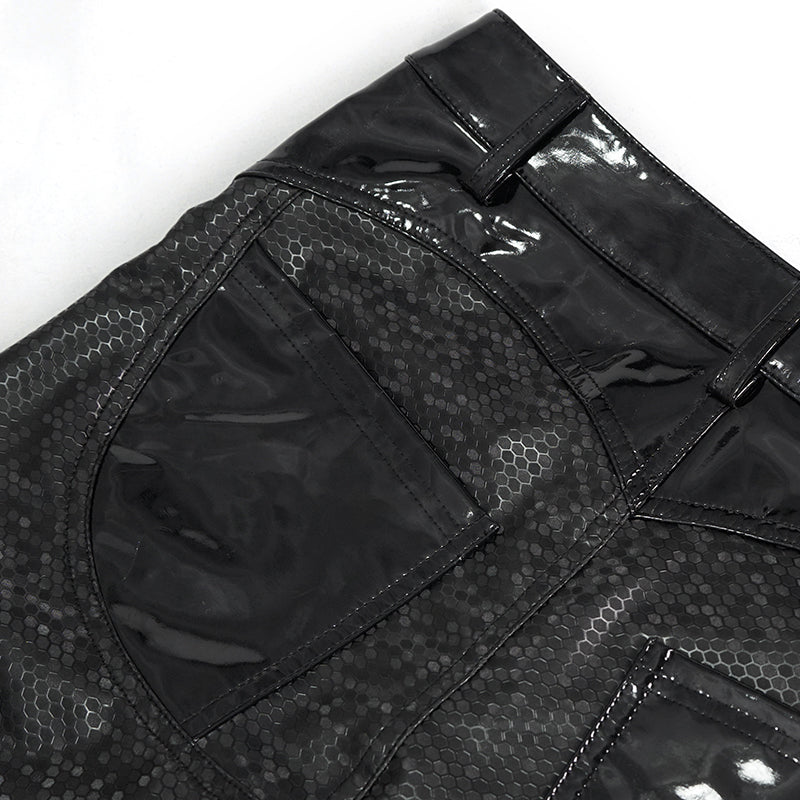 Hextatic Faux Leather Pants by Devil Fashion