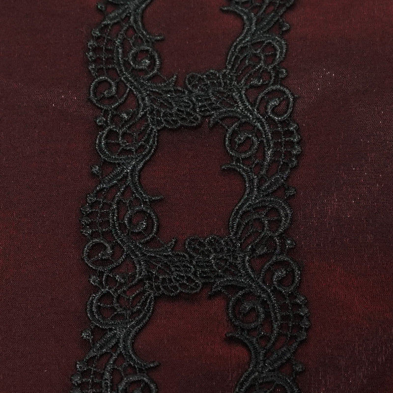 Love & Demise Beaded Chain Strap Red Gothic Bag by Devil Fashion