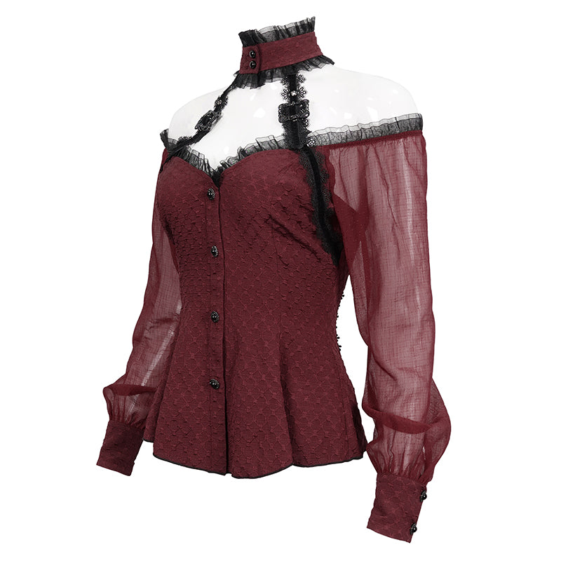 Red Bed of Roses Off the Shoulder Top by Devil Fashion