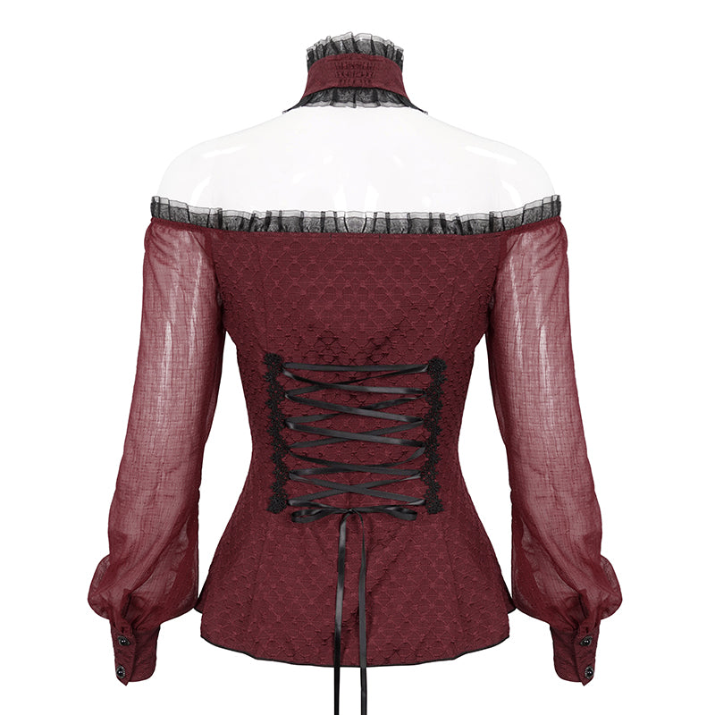 Red Bed of Roses Off the Shoulder Top by Devil Fashion