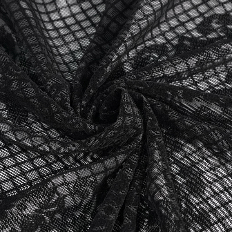 Funeral Bed of Dark Roses Off-the-shoulder Dress by Eva Lady