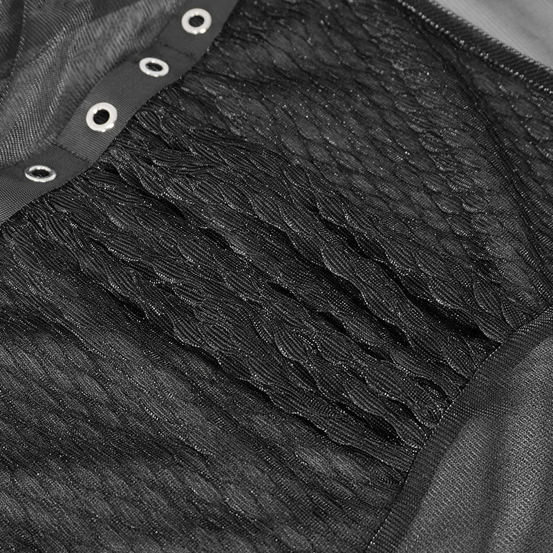 Coffin Cutie Rushed Mesh Top by Devil Fashion