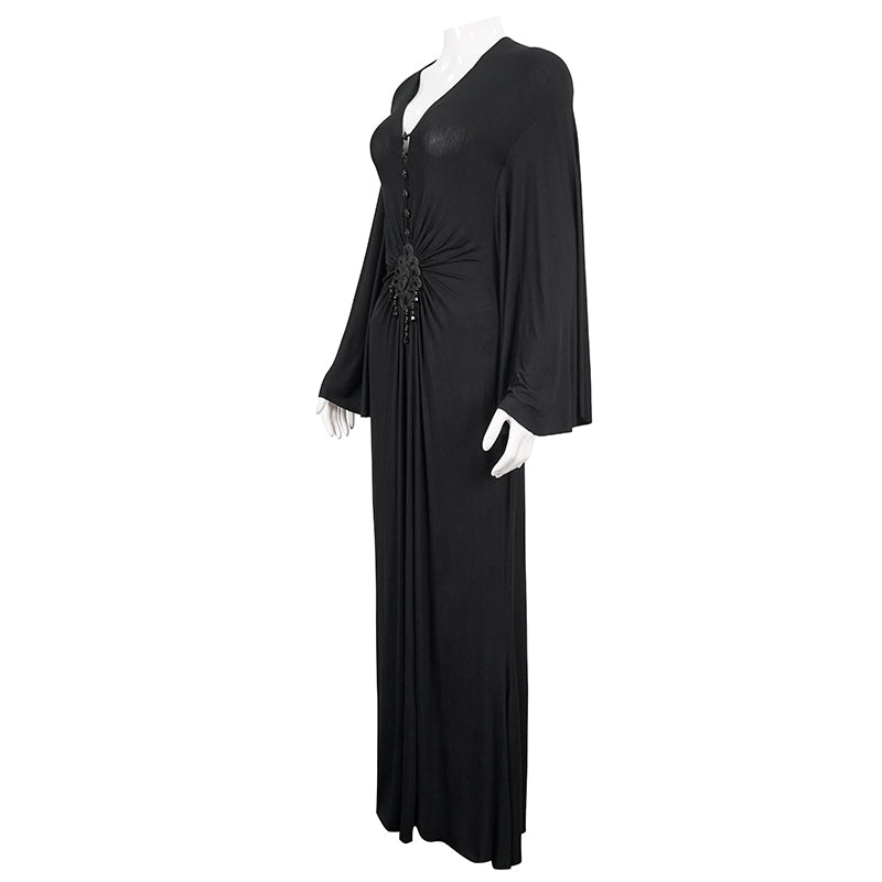 Isadora Plunge Neck Dress by Devil Fashion