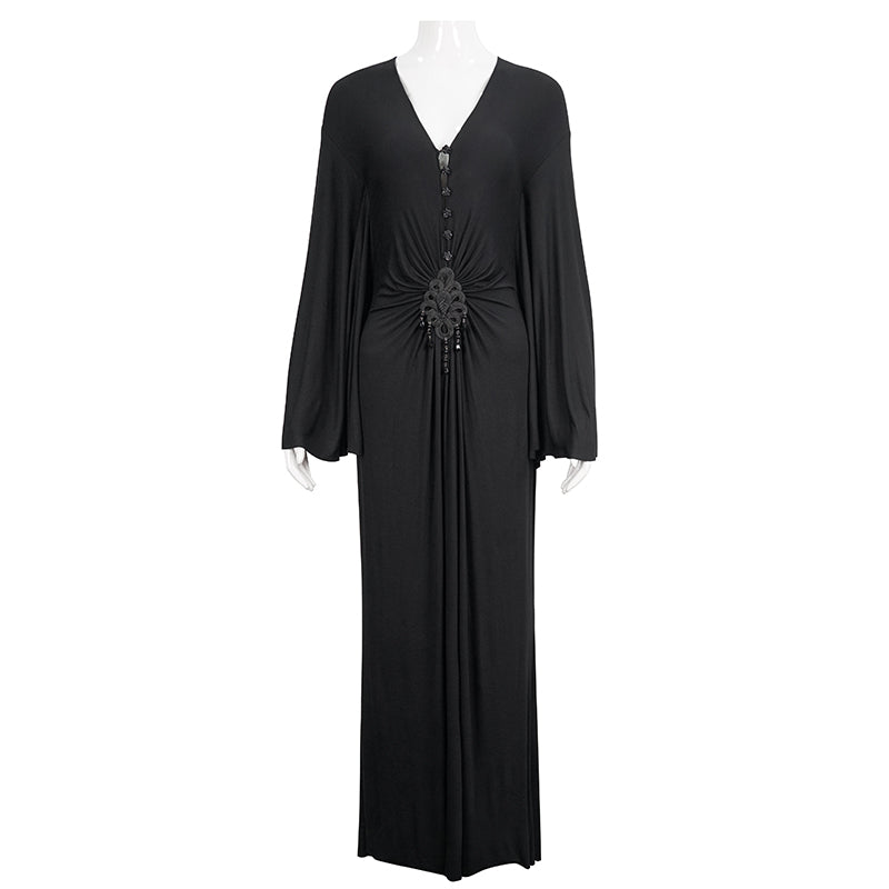 Isadora Plunge Neck Dress by Devil Fashion