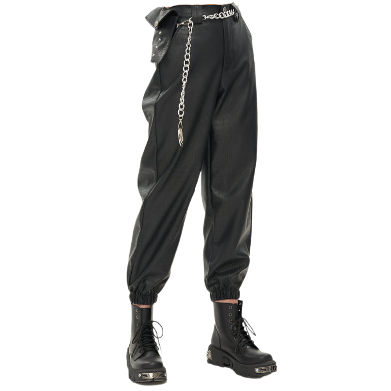 Damien Faux Leather Pants by Devil Fashion