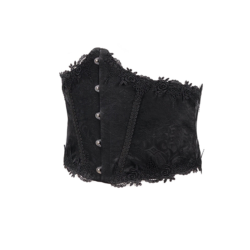 Gothic Black Rose Corset Belt by Devil Fashion