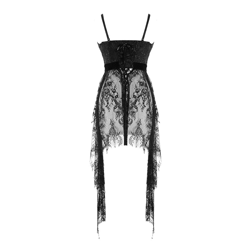 Anna Rose See-through Lace Dress by Eva Lady