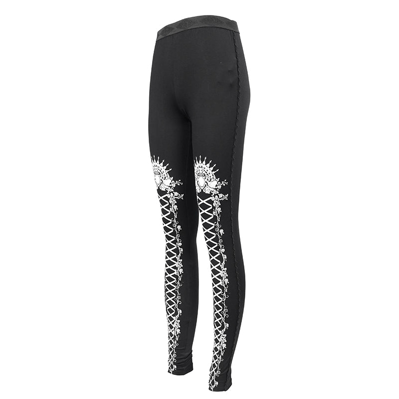 Queen Dollie Rose Leggings by Devil Fashion