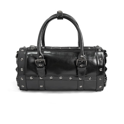 Studded Skull Faux Leather Bag by Devil Fashion